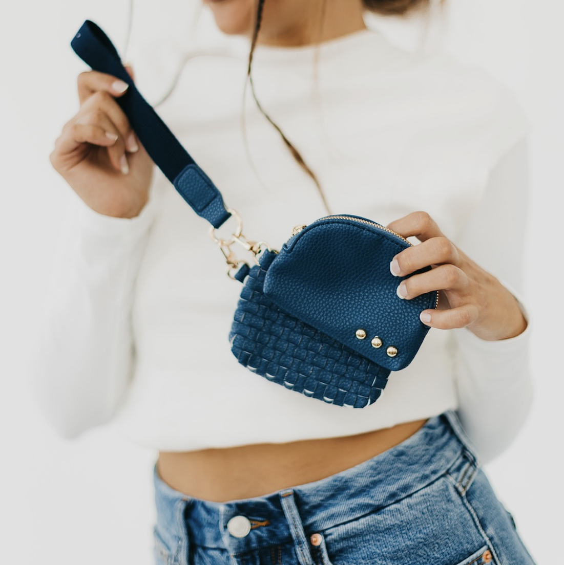 Wonderlust Woven Dual Pouch Wristlet