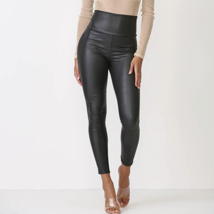 High Waist Faux Leather Legging