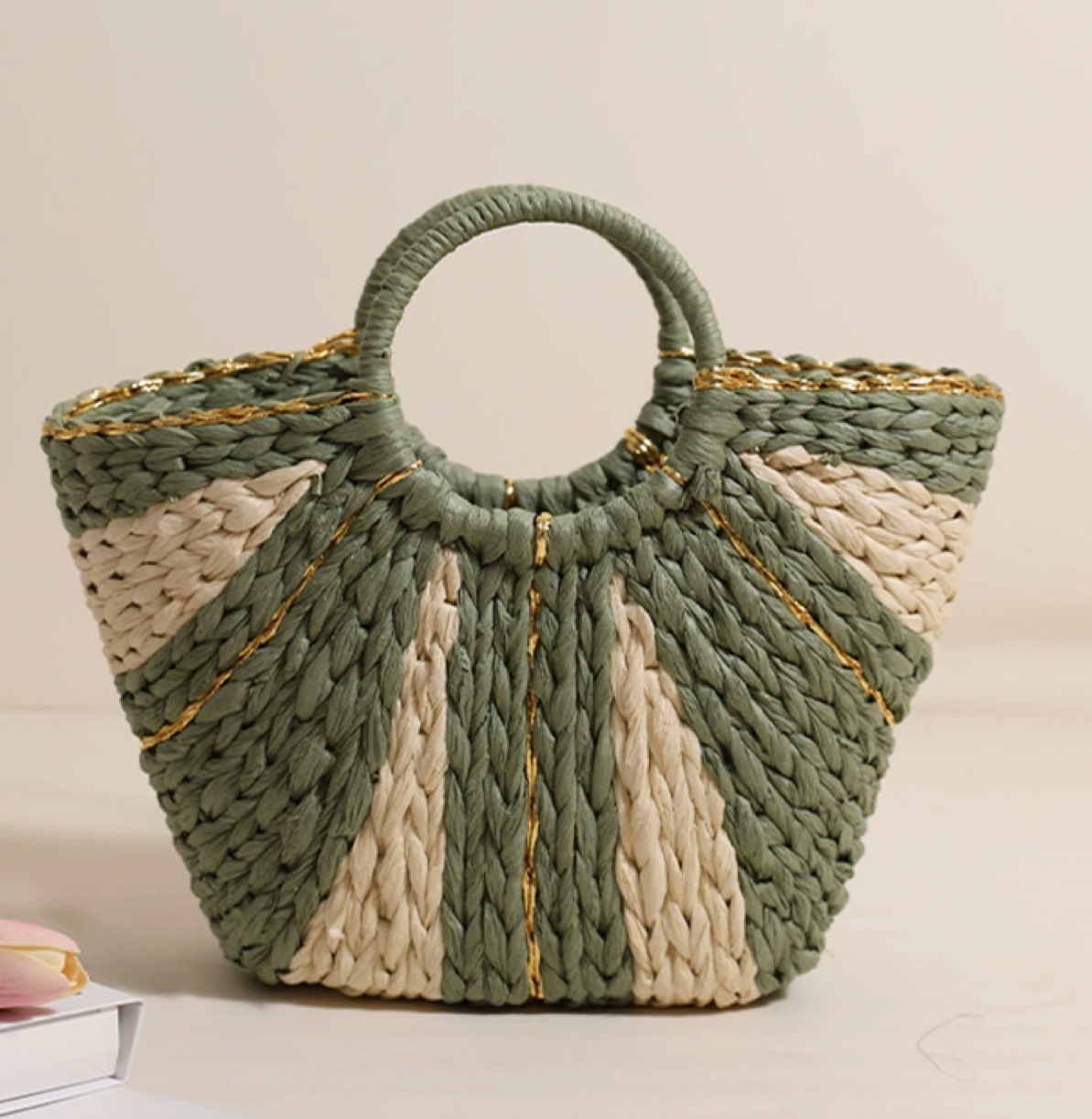 Straw Woven Beach Bag