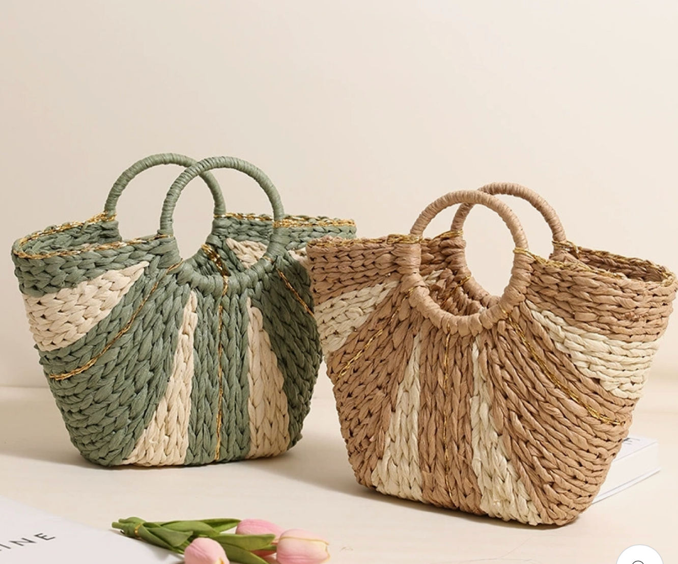 Straw Woven Beach Bag