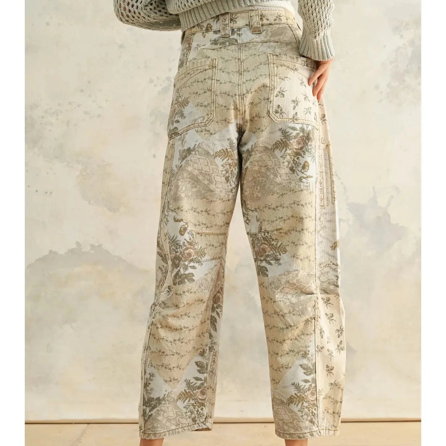 Printed Barrel Pants