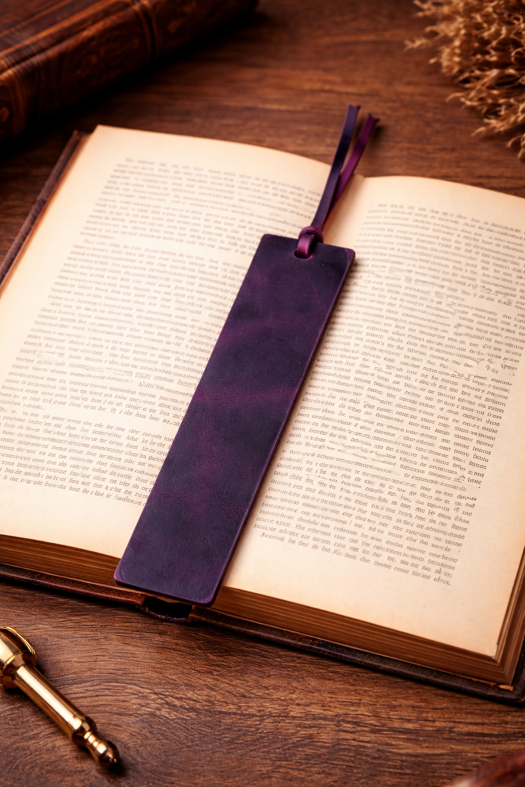 Leather Bookmark, Genuine Leather Personalized Bookmark