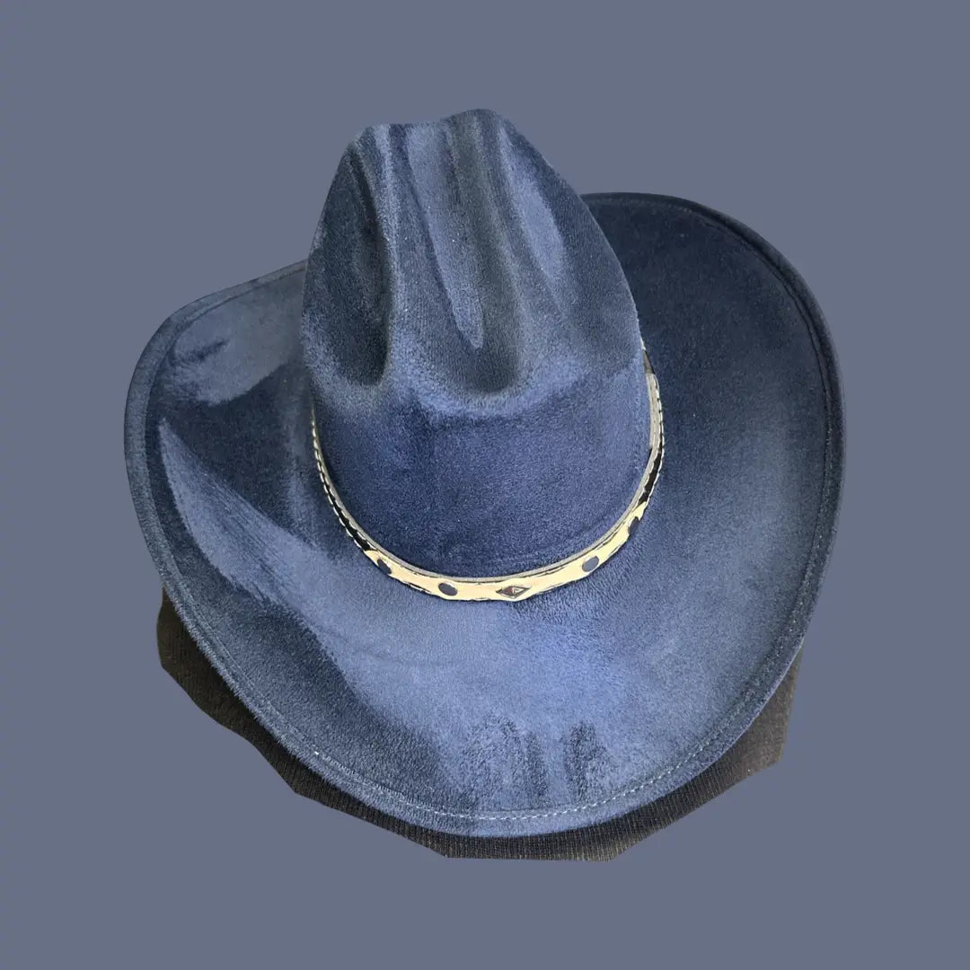 Vegan Suede Hat - Cowboy Cattleman Hat