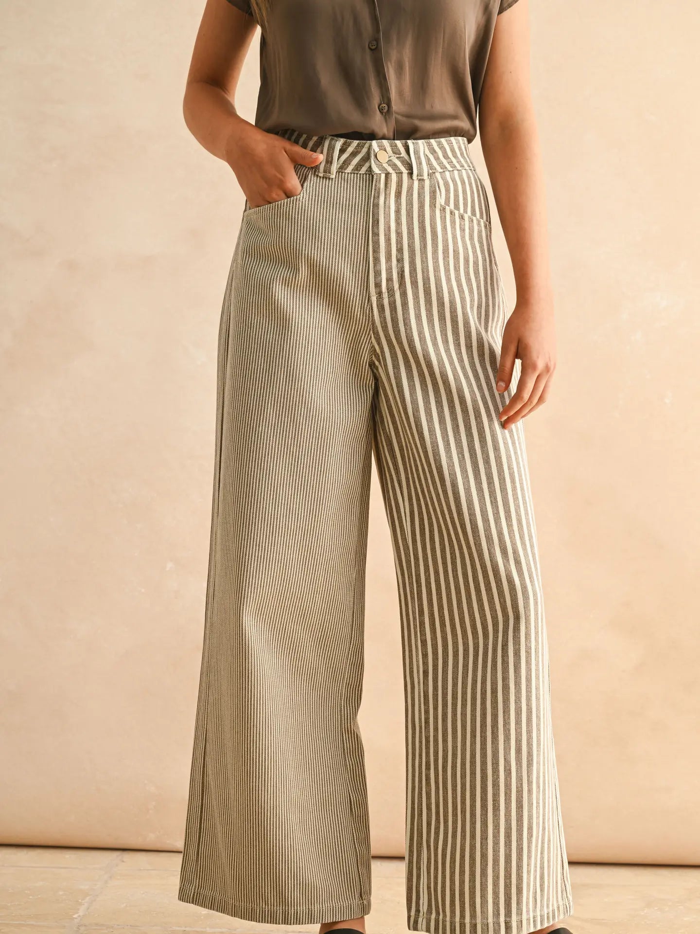 Stripe Mixed Pants