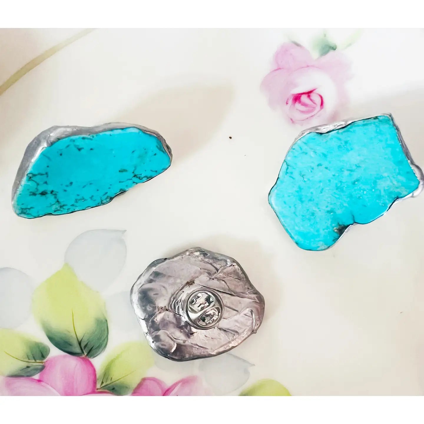 Turquoise Color Soldered Hat Pin Western