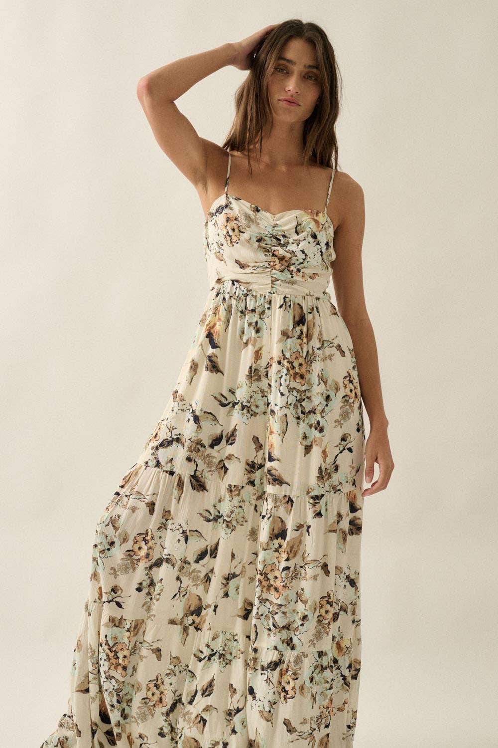 Floral-Print Crepe Wide-Leg Jumpsuit