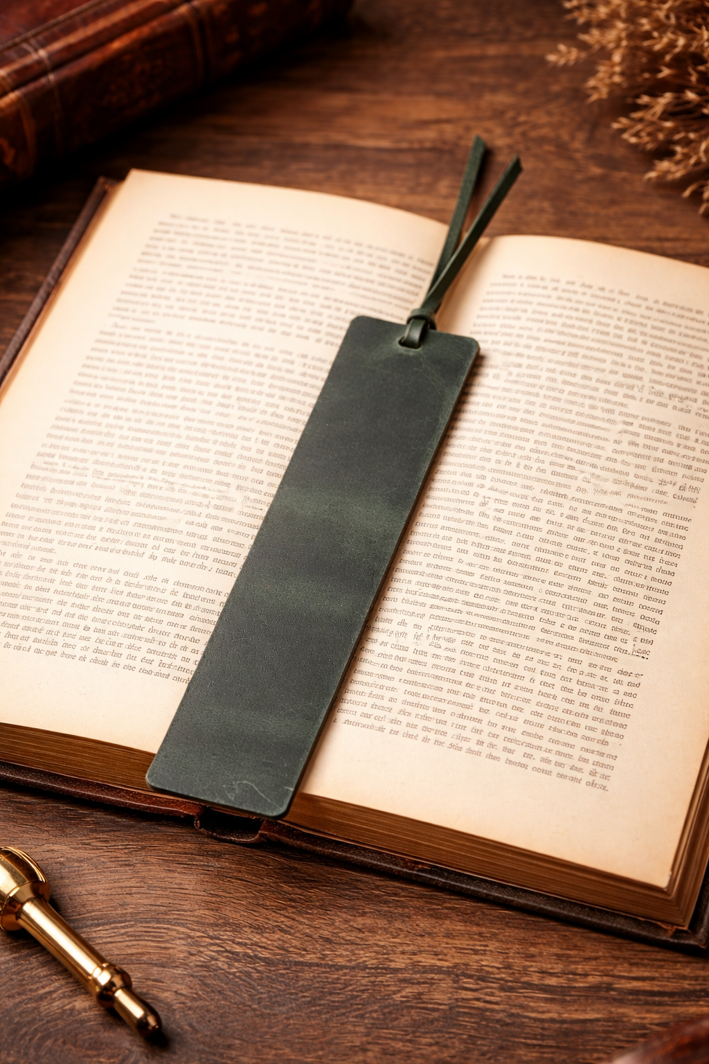 Leather Bookmark, Genuine Leather Personalized Bookmark