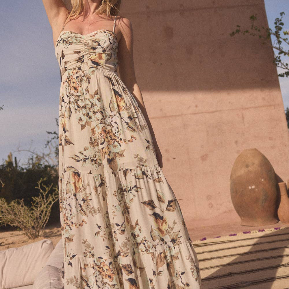 Floral-Print Crepe Wide-Leg Jumpsuit