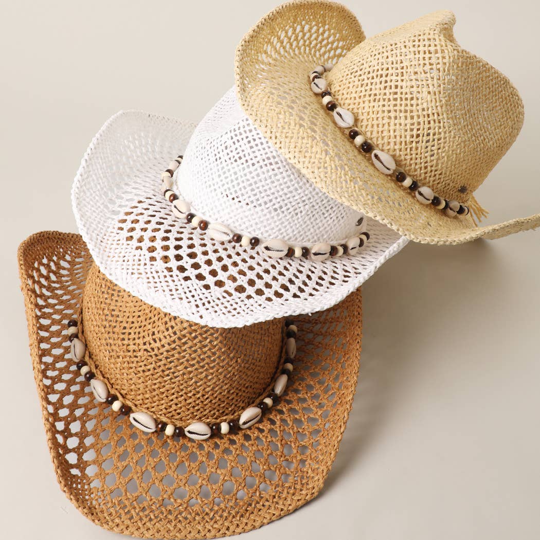 Coastal Paper Straw Cowboy Hat
