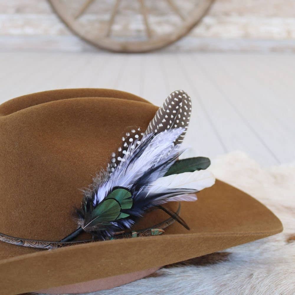 Feather Hat Accent - Silver Sage