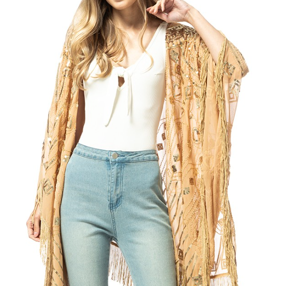 Golden Aura Bohemian Kimono