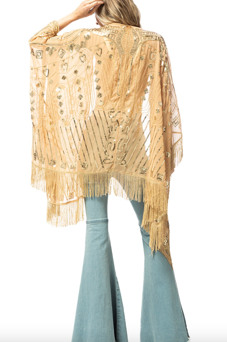 Golden Aura Bohemian Kimono