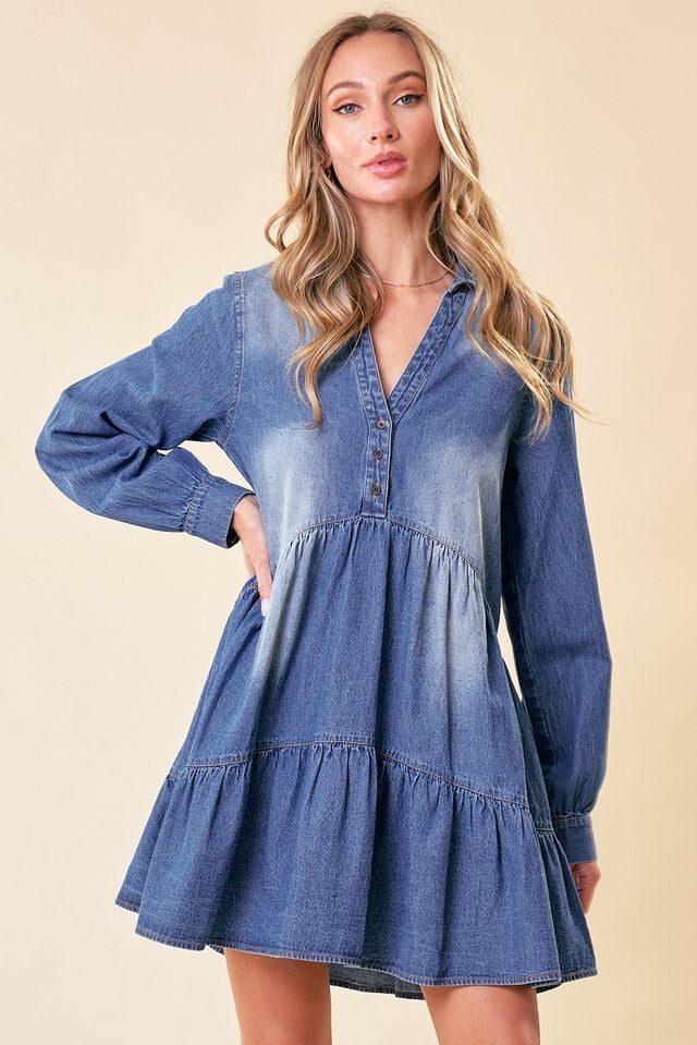 Blue Sage Mini Dress