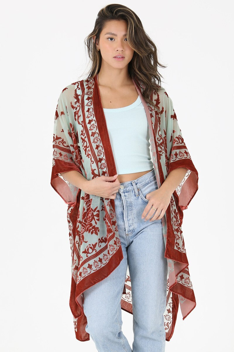 Desert Moon Velvet Kimono