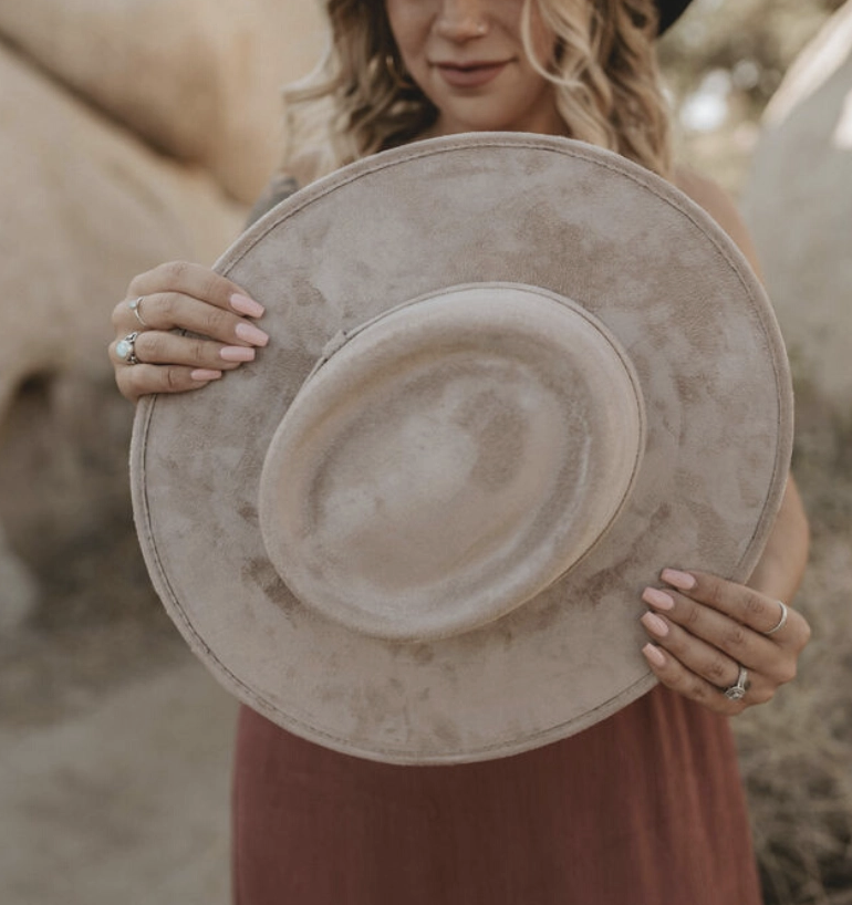 Suede Crown Top Hats