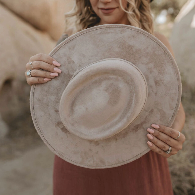Suede Crown Top Hats