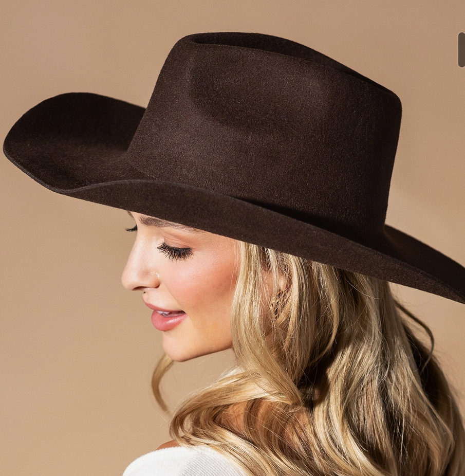 Cowboy Wool Brim Hat