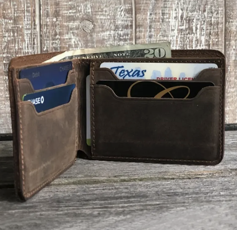 Genuine Leather Bifold Wallet