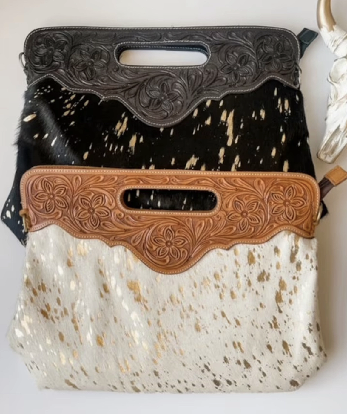 Gold Speck Cowhide Purse