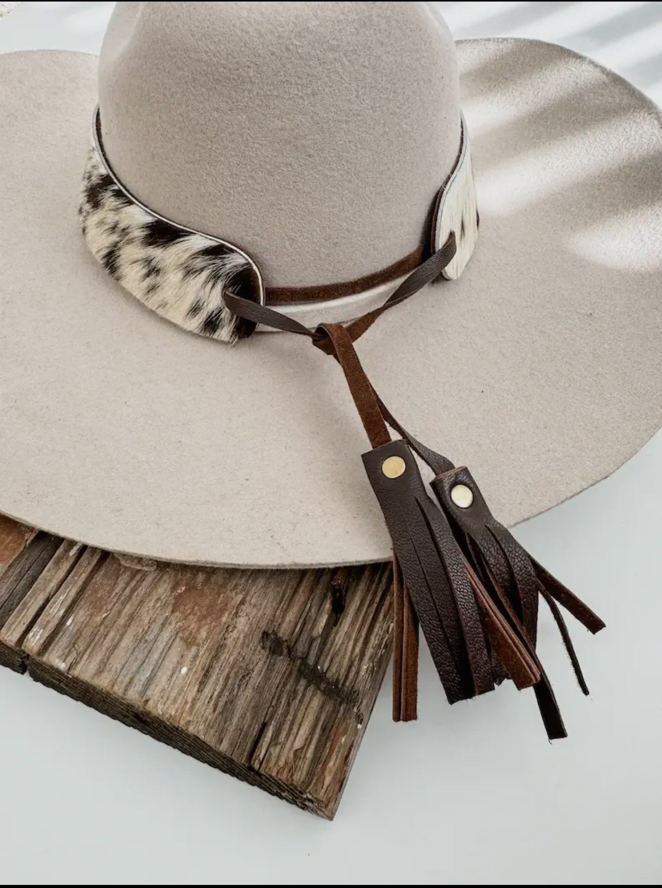 Cowhide Leather Hat Band