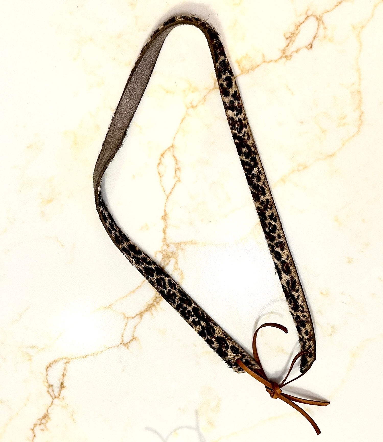 Cheetah Leather Hat Band