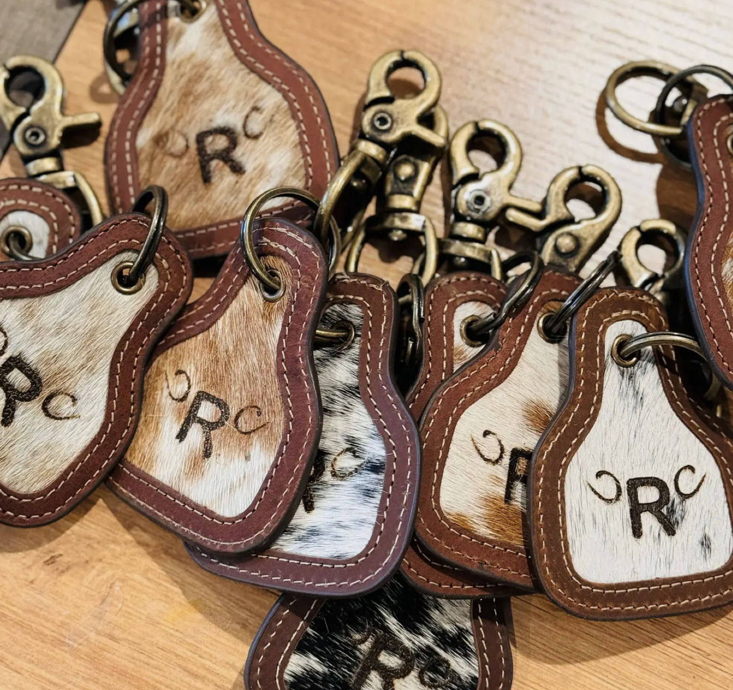 Custom Branded Cowhide Key Fob
