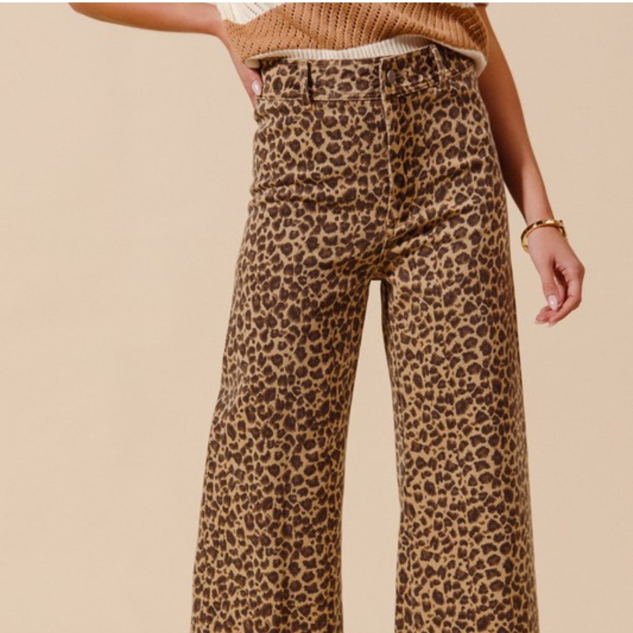 Cheetah Daze Flare Jean