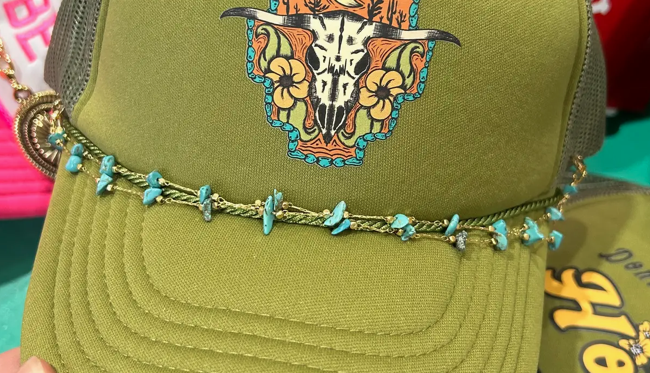Turquoise Trucker Hat Chain
