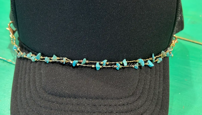 Turquoise Trucker Hat Chain