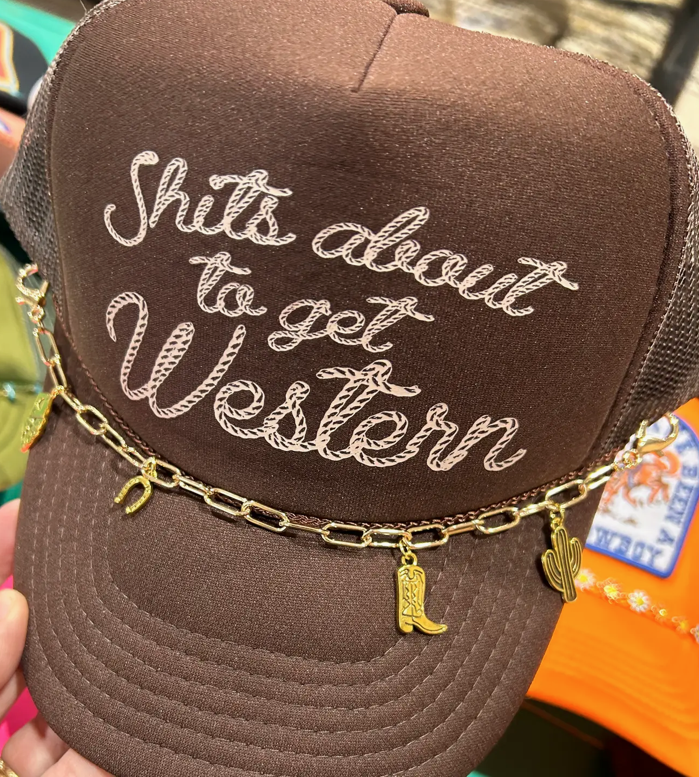 Western Charmed Trucker Hat Chain