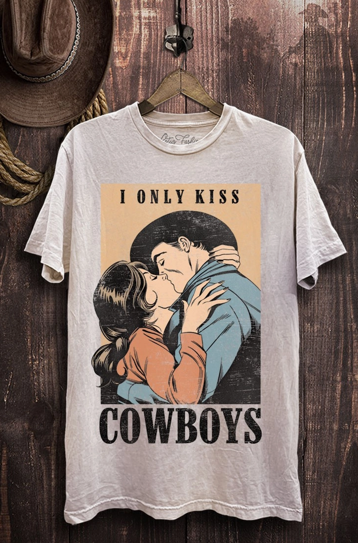 "Only Kiss Cowboys" Graphic tee