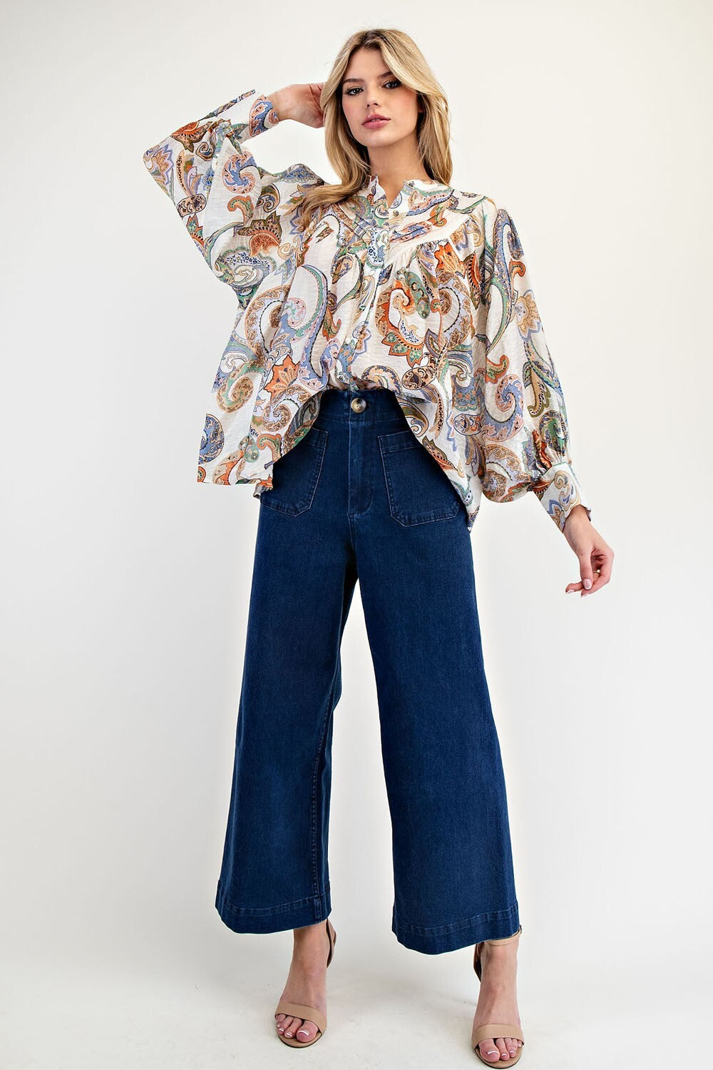 Sierra Paisley Poet Blouse