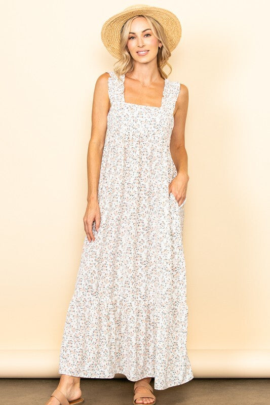 Blossom Breeze Back Tie Maxi Dress