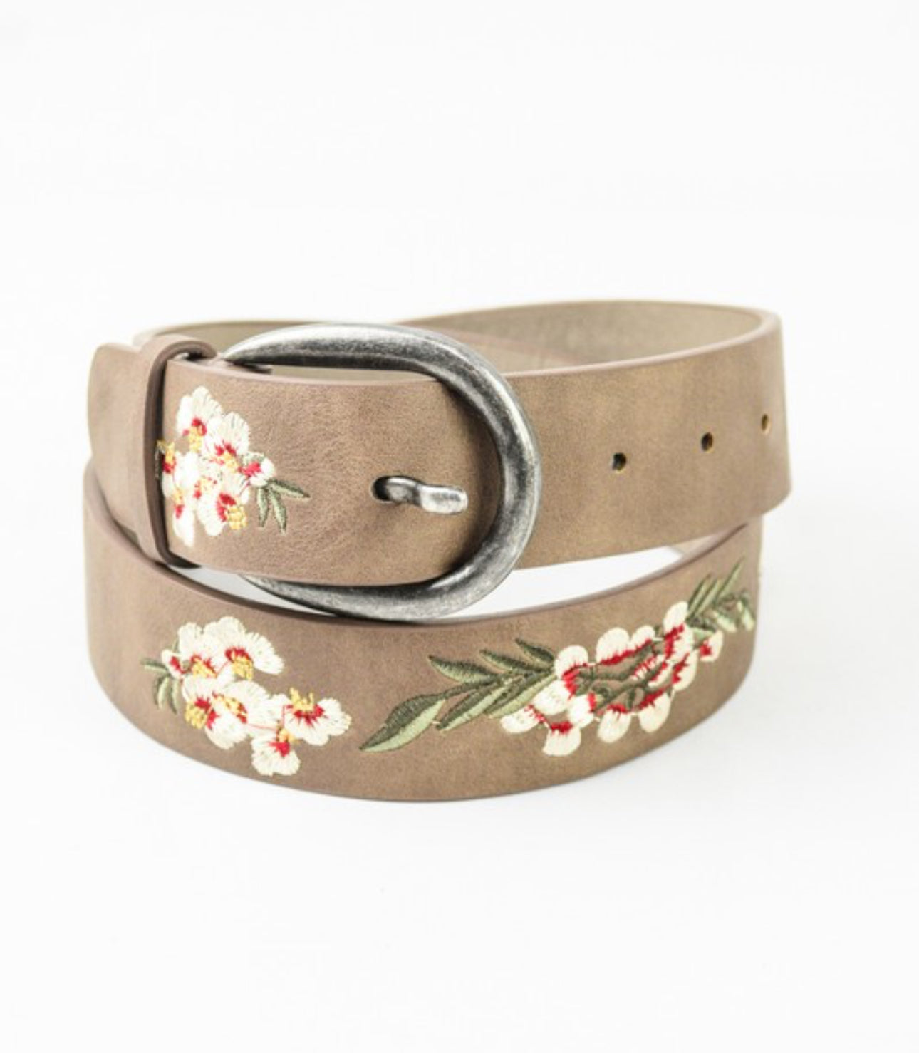 Khaki Sands Hibiscus Belt