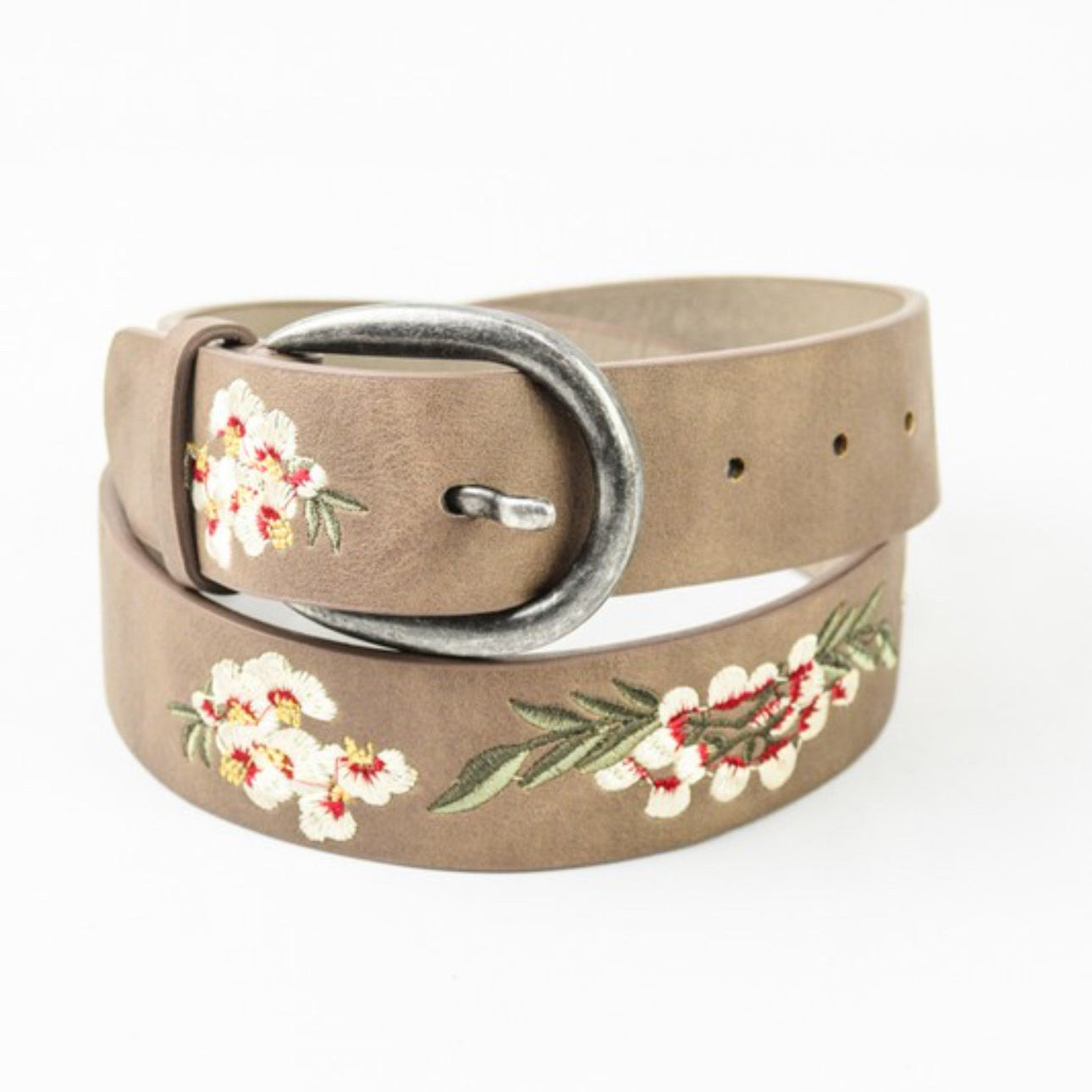 Khaki Sands Hibiscus Belt