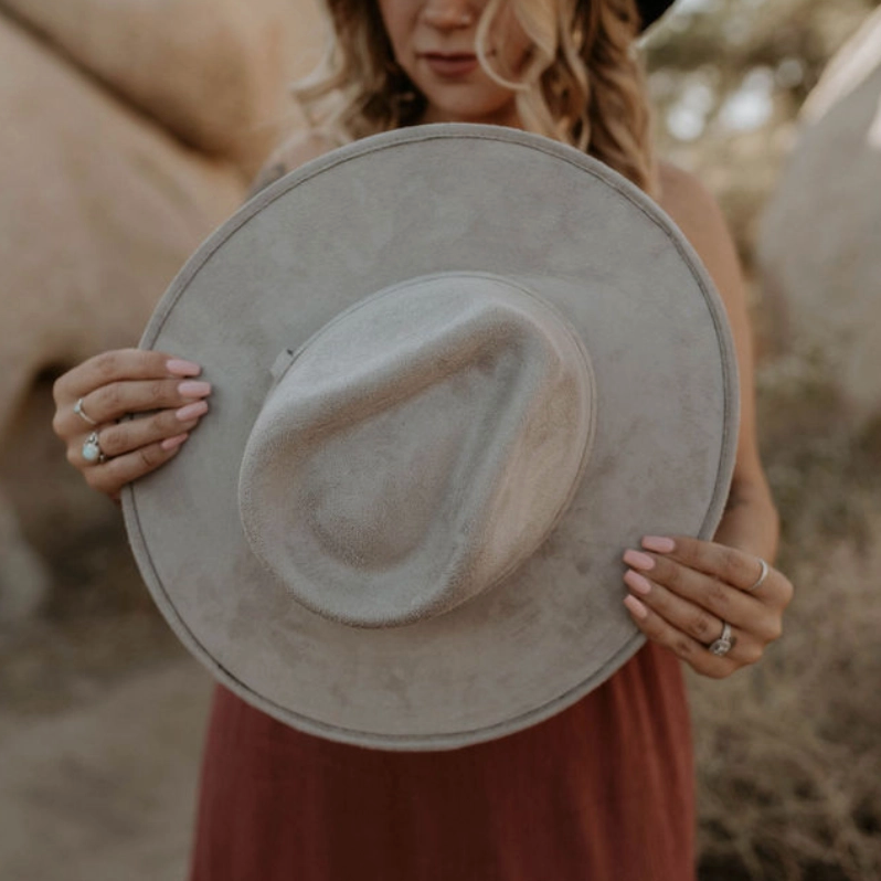 Zenith Vegan Suede Tear Drop Hat