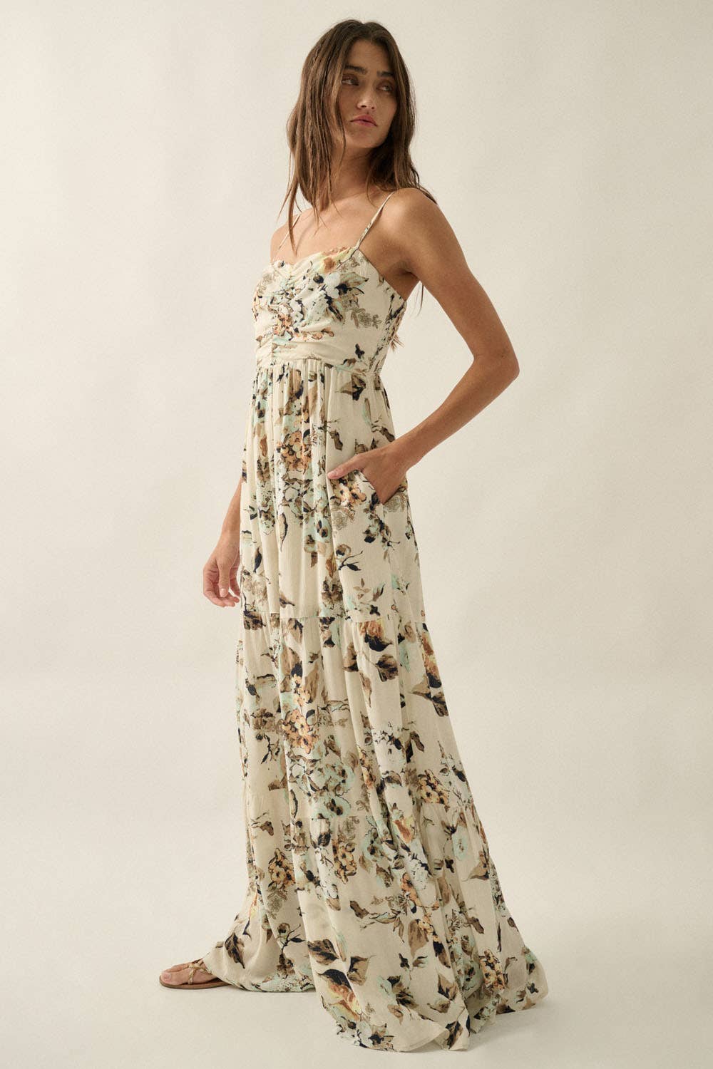 Floral-Print Crepe Wide-Leg Jumpsuit