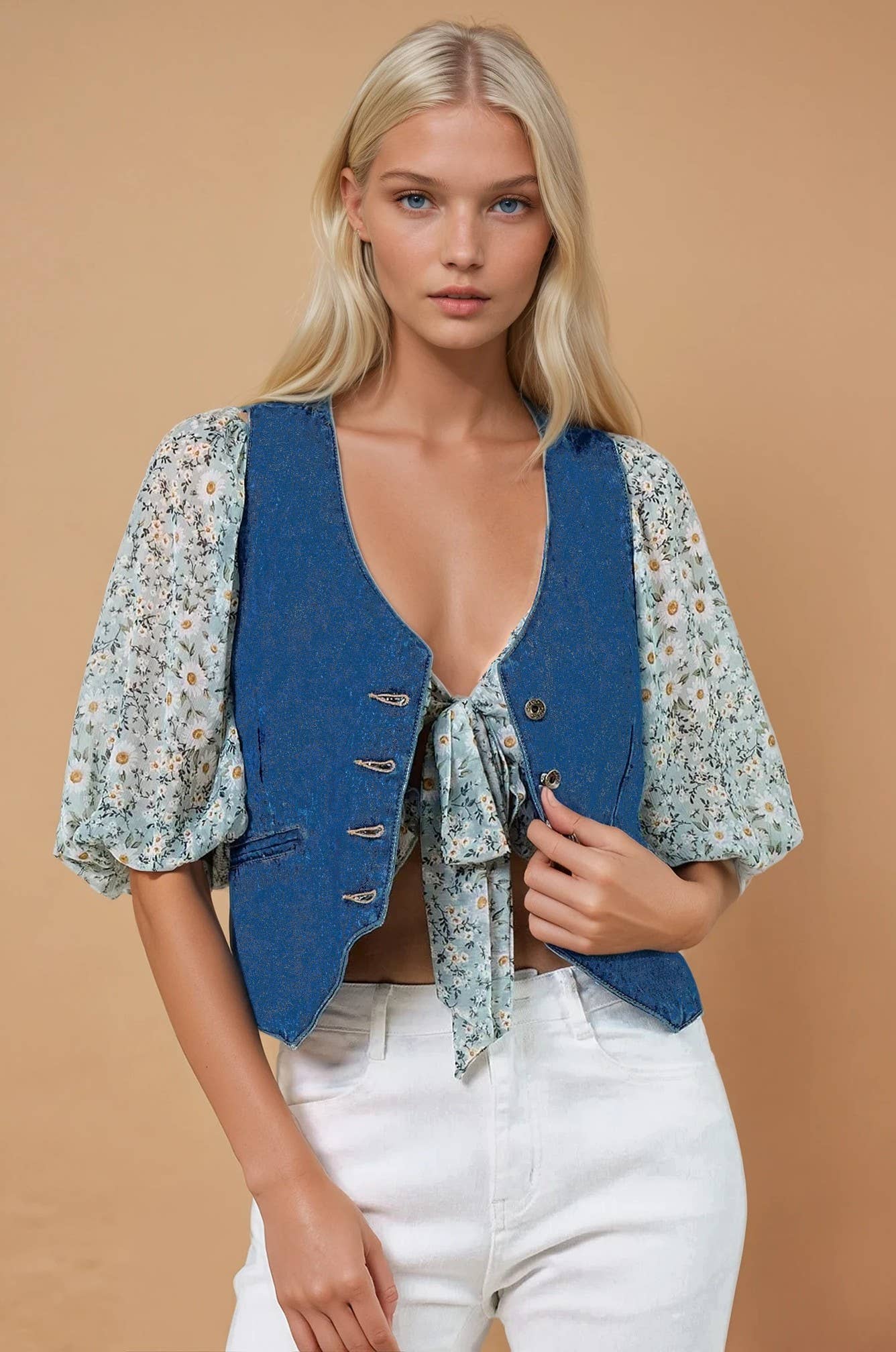 STRUCTURED DENIM VEST