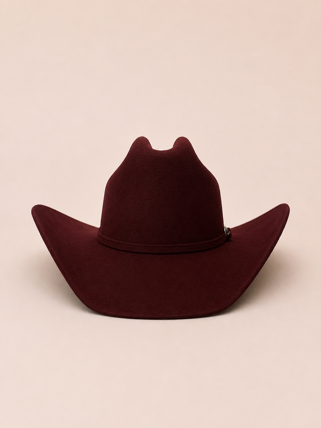 Premium Wool Cattleman Cowboy Hat - Burgundy