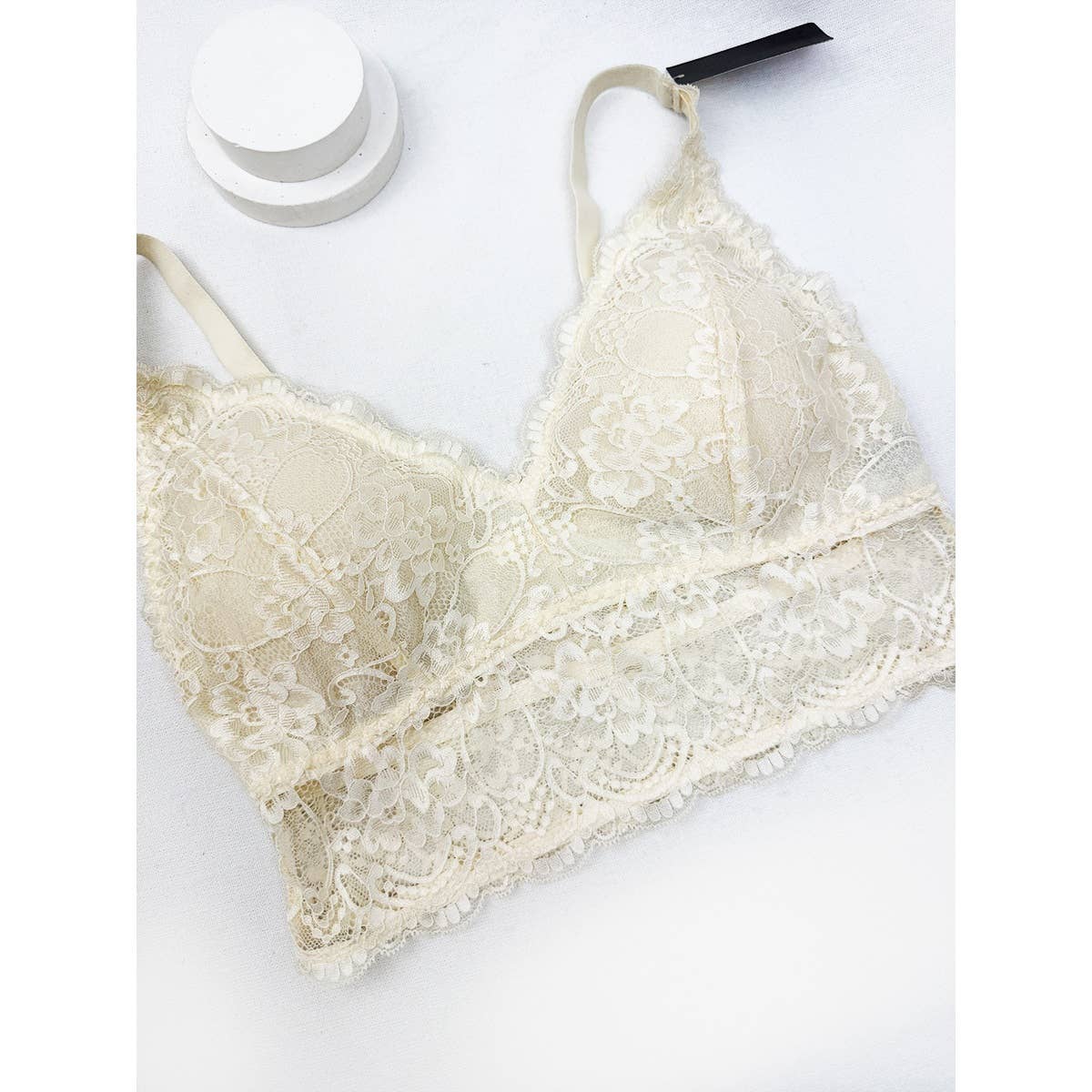Floral Lace Bralette | Adjustable Straps & Wide Elastic Band