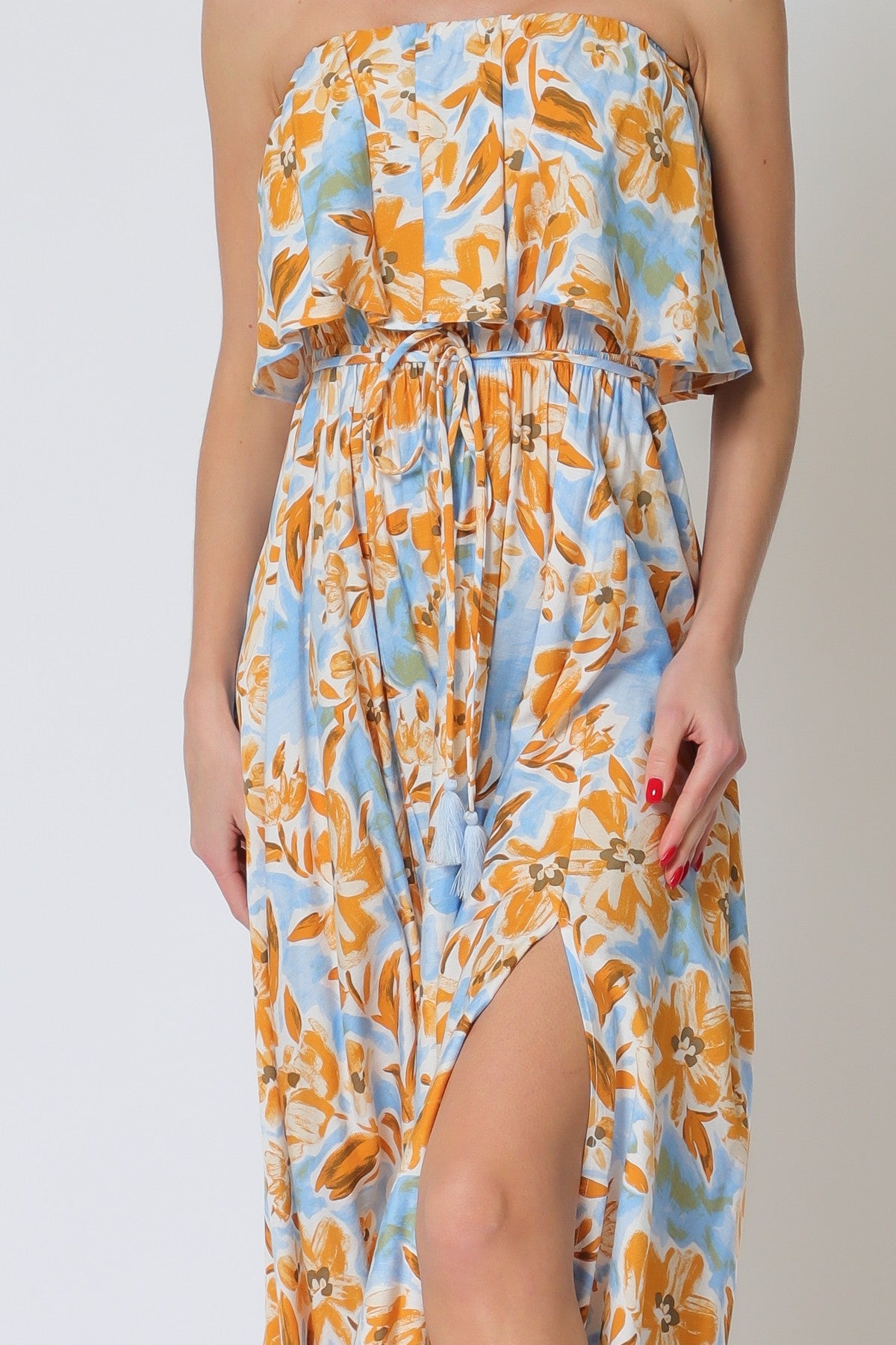 Tube Belted Maxi Dress