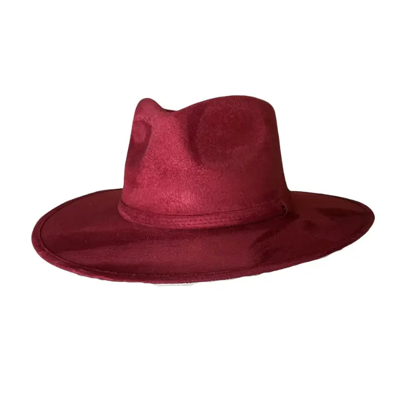 Vegan Suede Fedora - Tear Drop