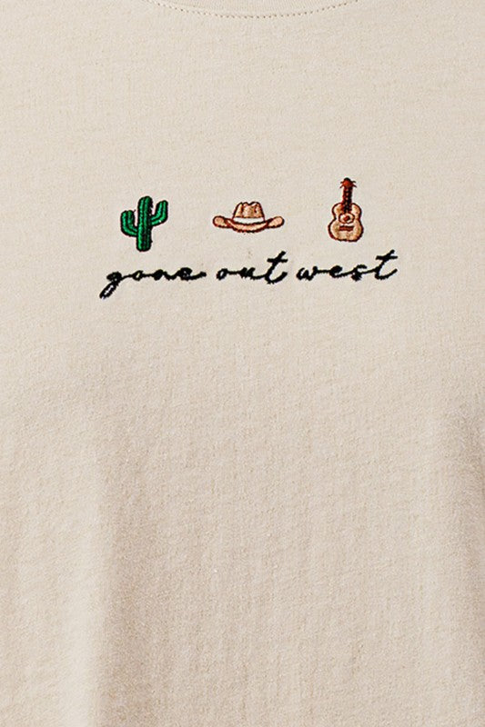Gone Out West Embroidery Tee