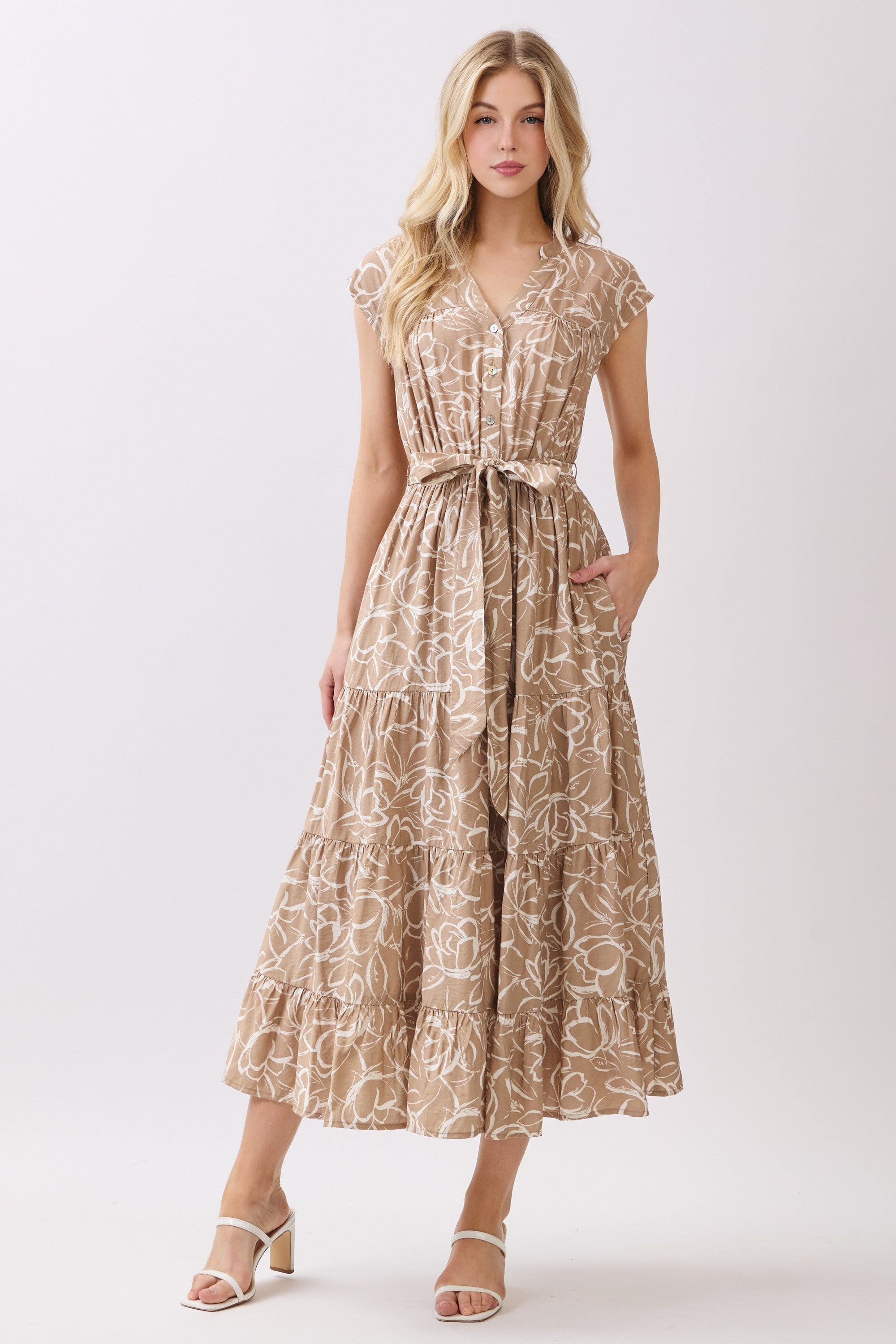 Sleeveless Tiered Maxi Dress