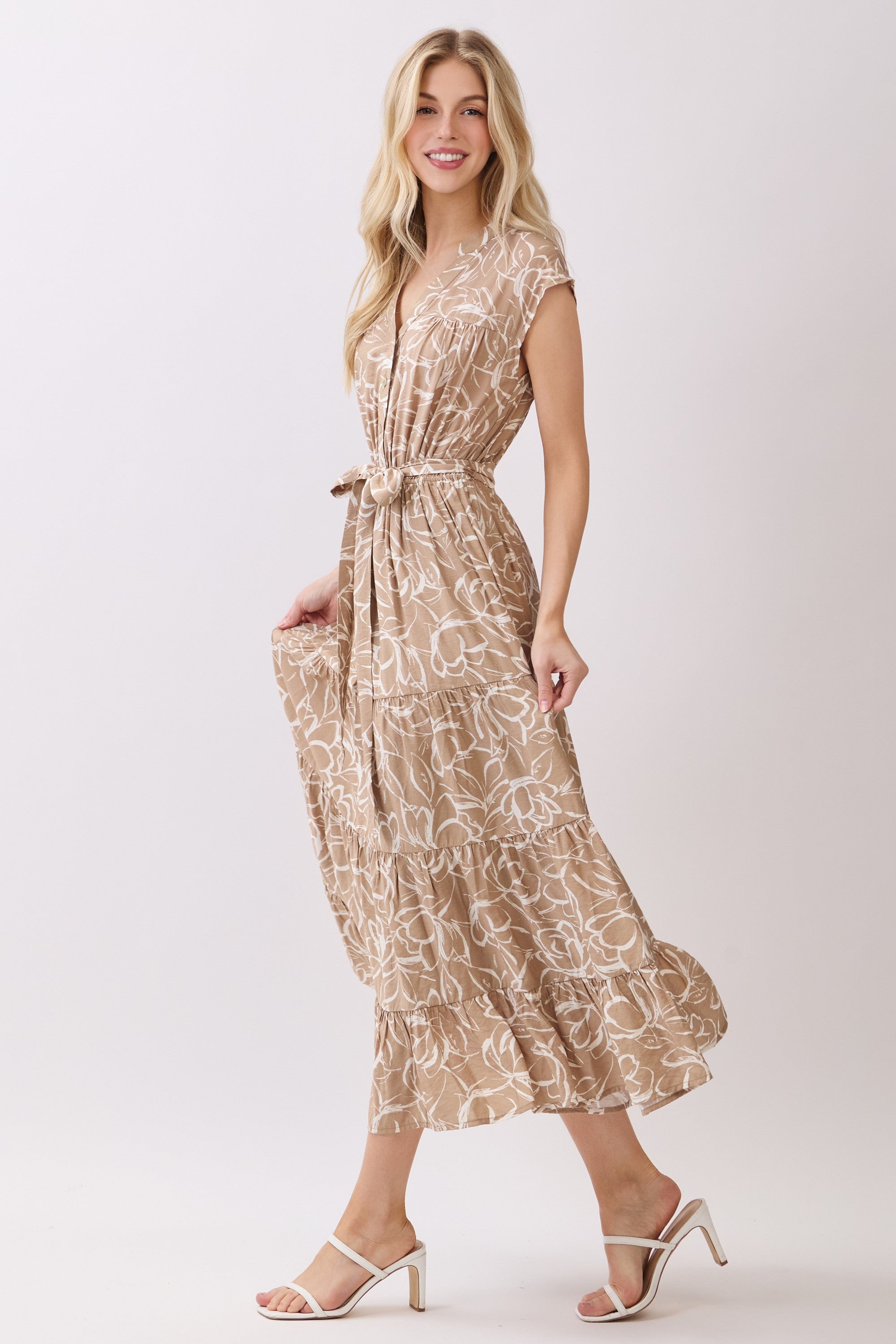 Sleeveless Tiered Maxi Dress