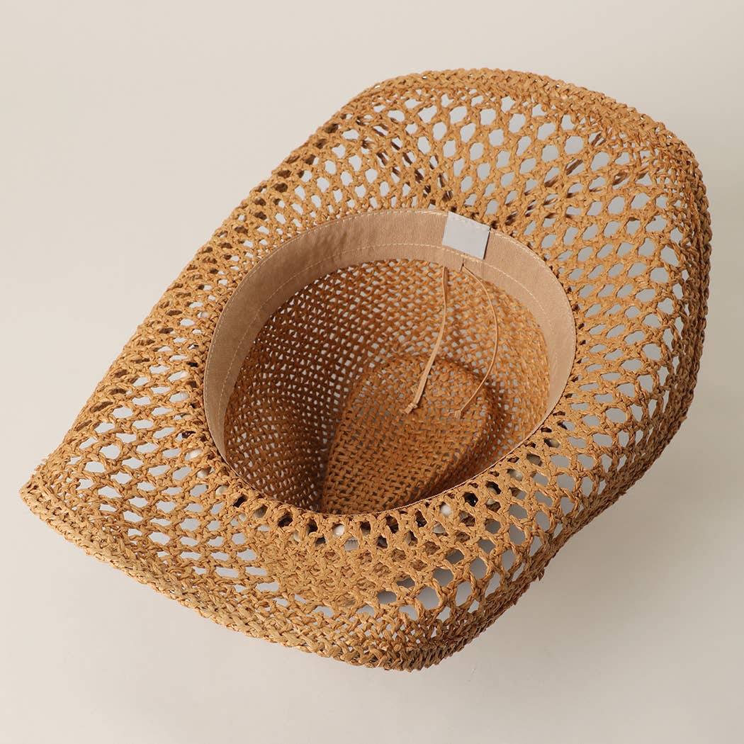 Coastal Paper Straw Cowboy Hat