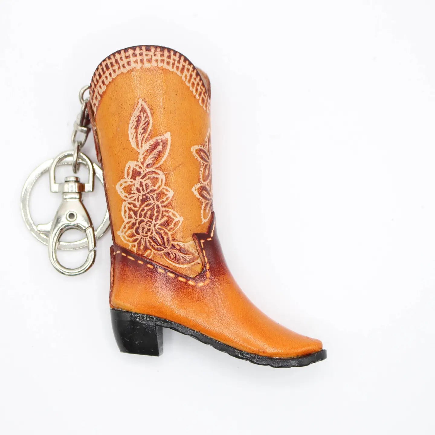 Handmade Leather Cowboy Boot Keychain