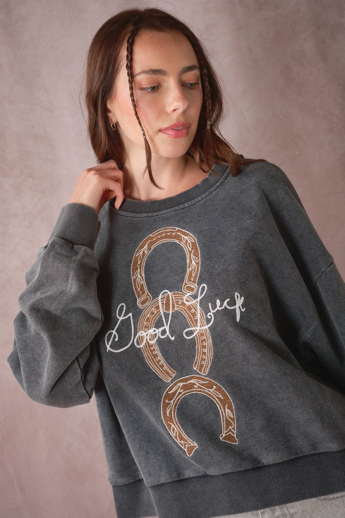 Western Horseshoe Mineral Wash Sweatshirt