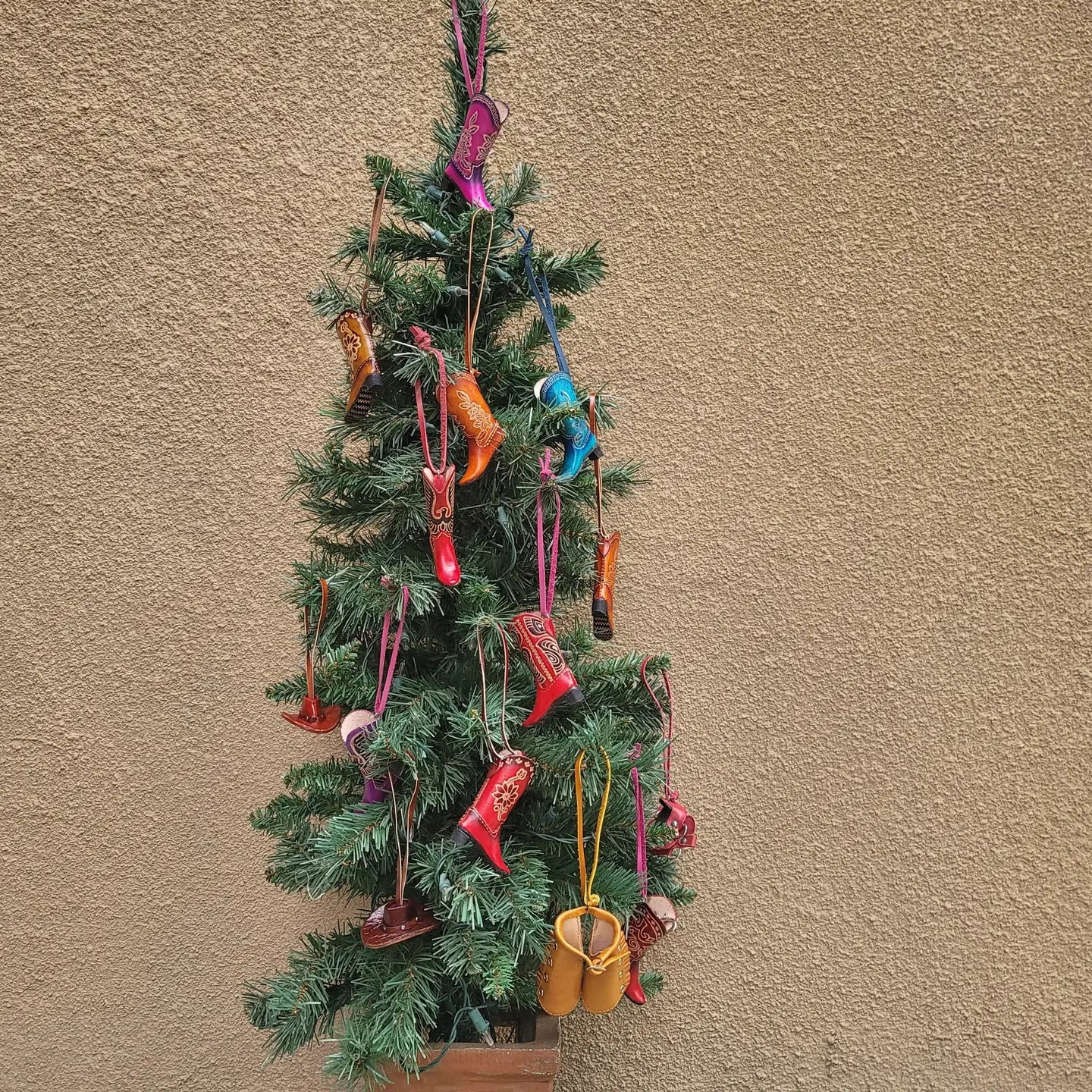 Western Leather Cowboy Boot Ornament