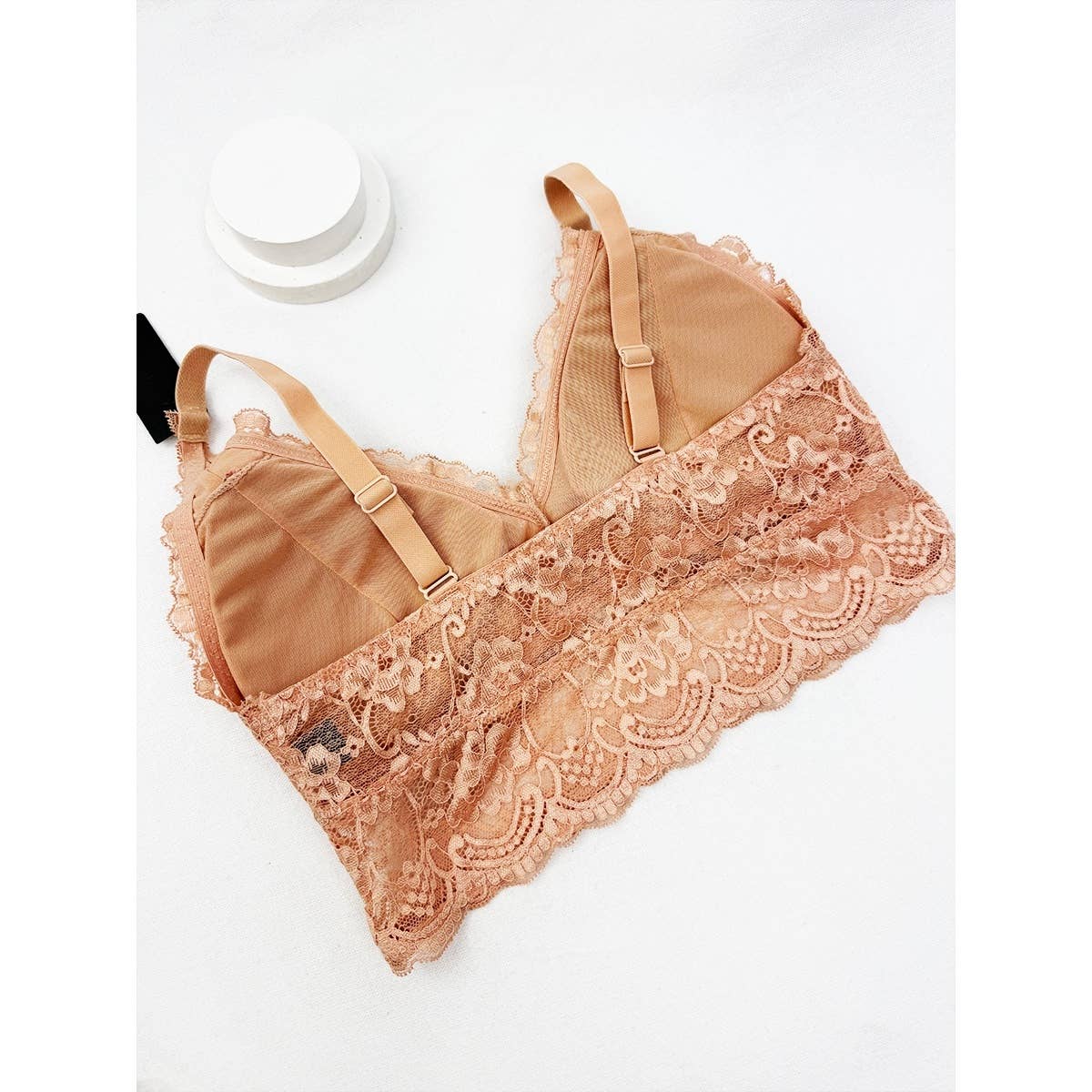 Floral Lace Bralette | Adjustable Straps & Wide Elastic Band
